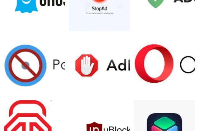 logos of top 10 ad blocker are arranged in featured image