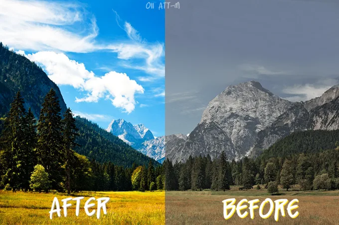 color correction and enhancement of photo in photoshop