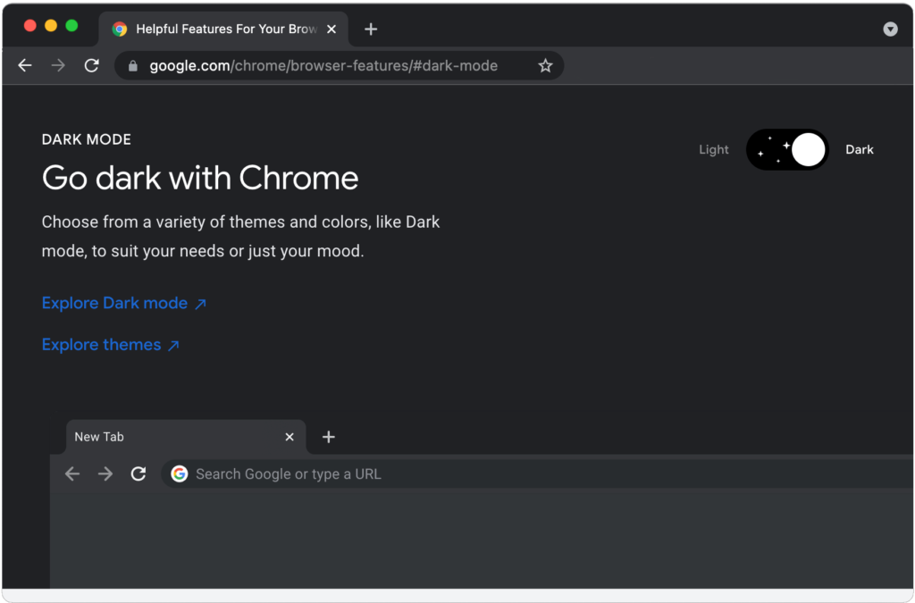 how to enable dark mode in google chrome
